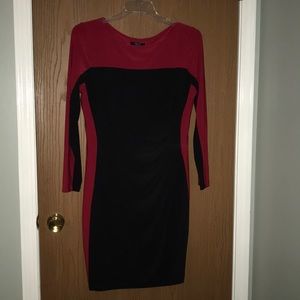 Red and black Chaps dress
